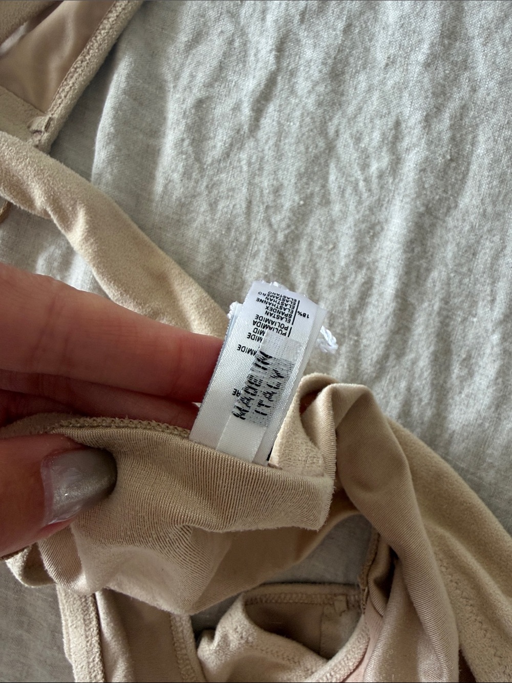 La Perla Neutral Lace-Up Bandeau Bikini Swimsuit Set - Tan size 42 - Picture 5 of 5